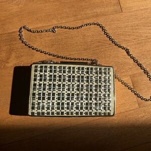 MMS Hard Clutch Gold Tone Hard Clutch with Removable Chain